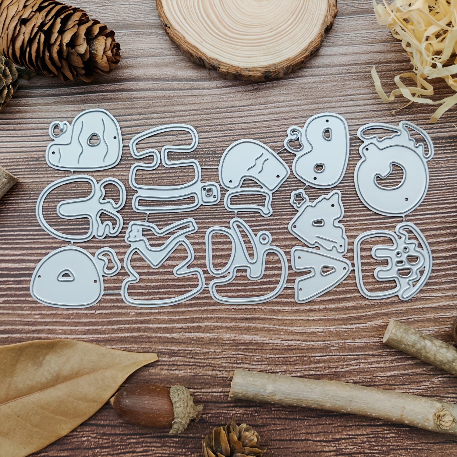 

[christmas]1pc Christmas Cutting Die Metal Cutting Dies Embossing For Diy Scrapbooking Album Decor Christmas Gifts Greeting