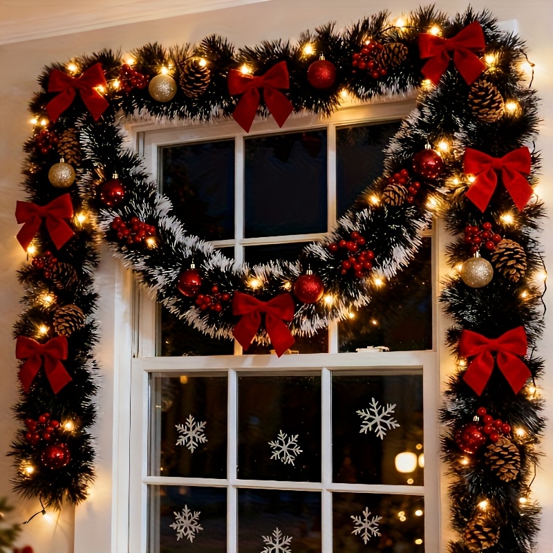 A 12-Meter Long Set of 6 Realistic Artificial Christmas Vines, Perfect for Christmas, Restaurants, Fireplaces, And Outdoor Decorations. an Ideal Choice for Cottage-Style Christmas Wreaths, Perfect for Holiday Celebrations, Elegant Christmas Decor