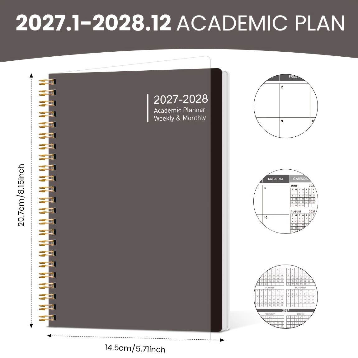 TEMU Agenda mensuel 2026.7-2028.6, édition , agenda hebdomadaire, cahier de planification académique, cahier de tâches simplifié pour booster les