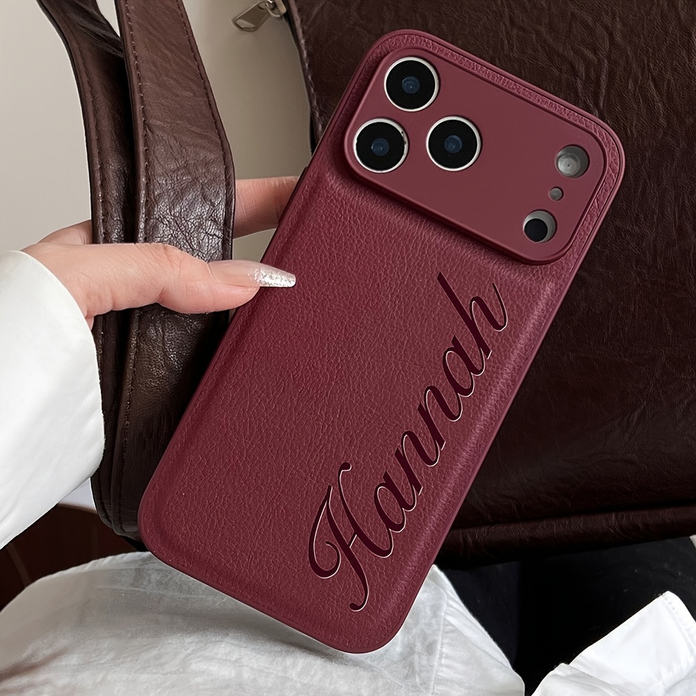 TEMU Phone Case - Personalized Diy Custom Name Signature 3d Laser Engraving Letters Phone Case Compatible With Iphone 17 16 15 14 13 Pro Soft Faux