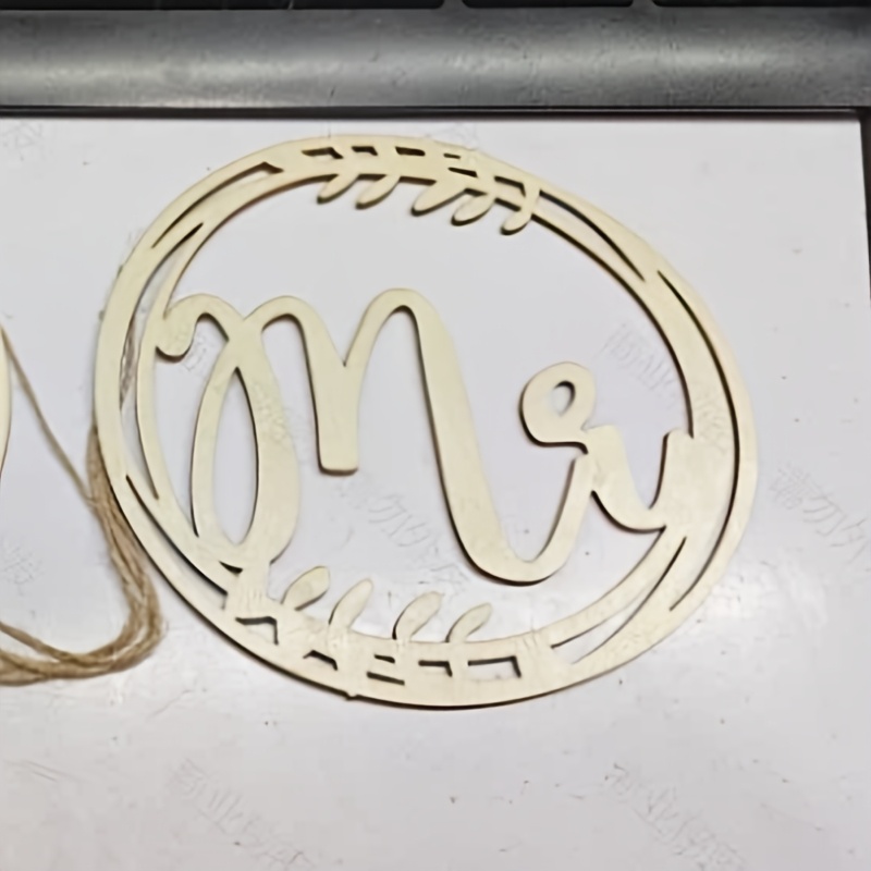 2pcs Rustic Wooden Mr& Mrs Signs For Wedding Chair Backs, Hanging Letters Decorations For Bride And Groom Chairs, Wedding Ceremony Reception Decor