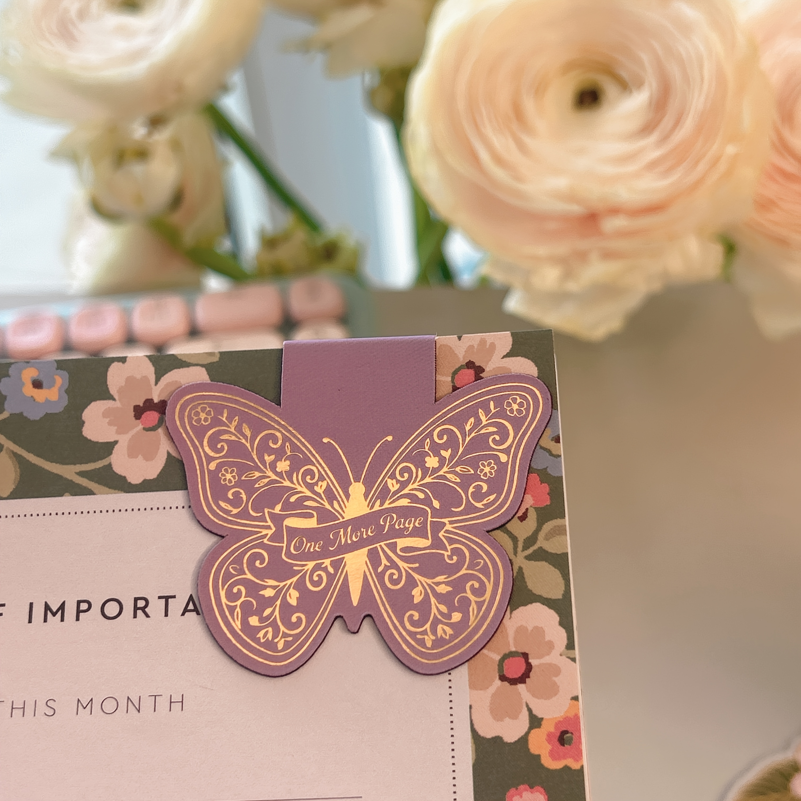 TEMU 1 pièce magnétique papillon vintage, pince mignonne avec feuille dorée, accessoire de lecture esthétique pour livres, agendas, journaux,