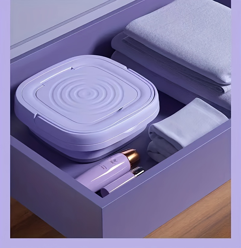 Mini lave-linge, lave-linge pliable, facile à transporter et à utiliser, les sous-vêtements et les chaussettes sont plus sains à laver séparément, bons appareils ménagers, ne prennent pas de pour les voyages daffaires, deux couleurs disponibles, lave-linge 8L détails 9