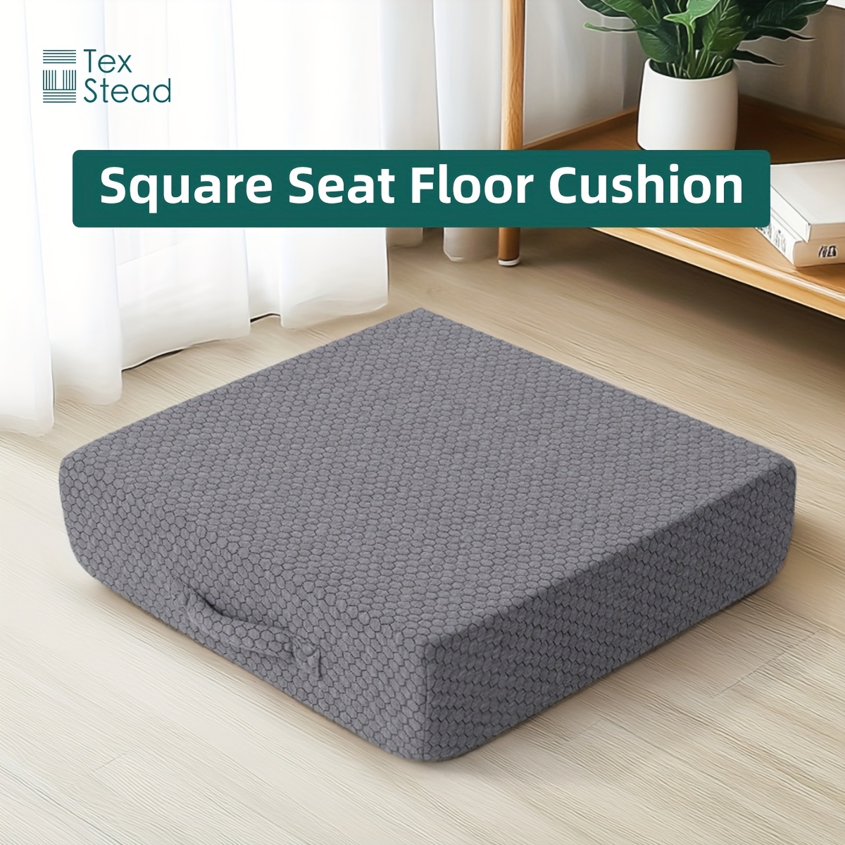 Meditation Mat Square Floor Cushion For Adults And Kids, Large