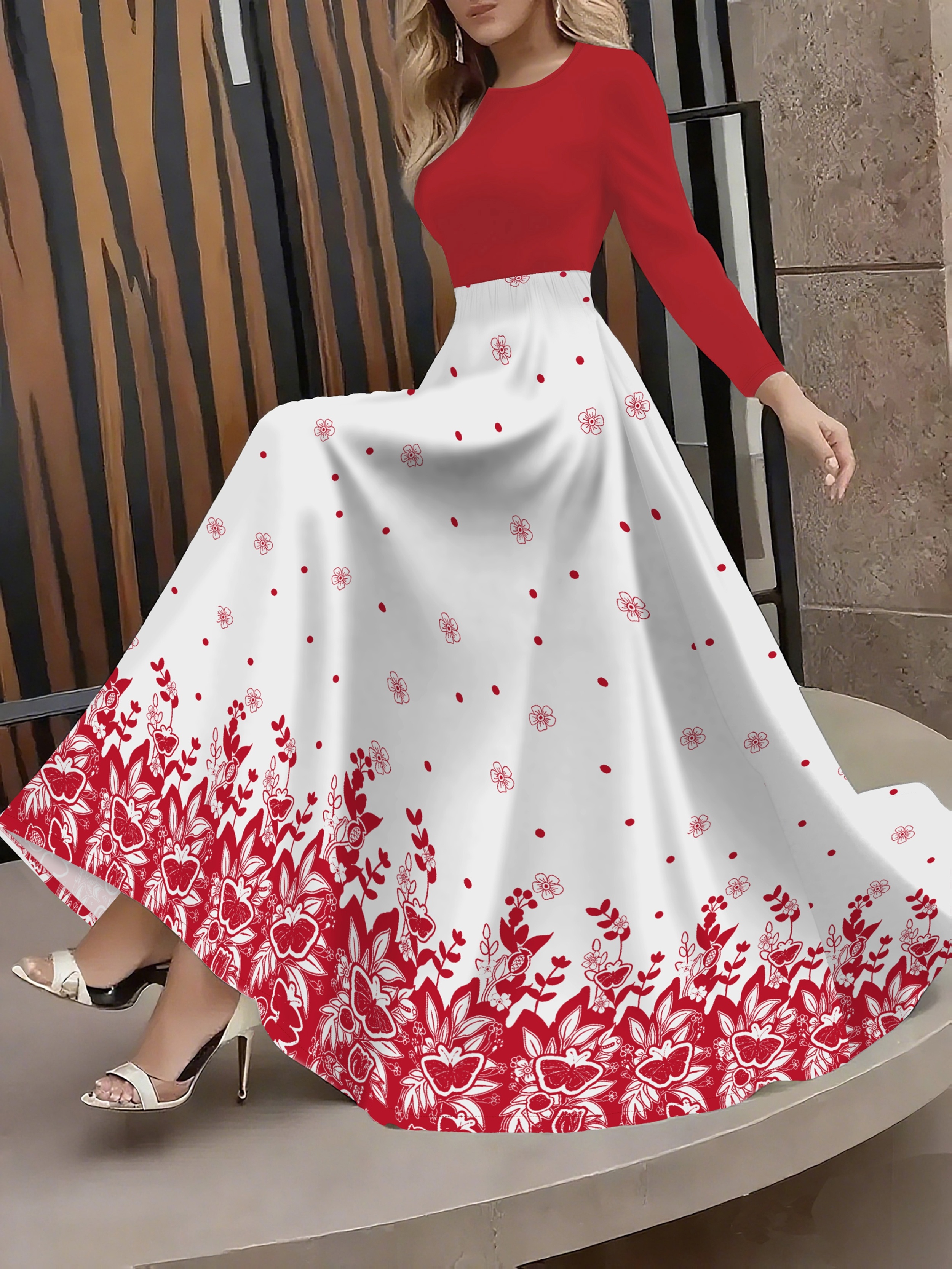 white and red formal dress Off Shoulder Two Pieces White/Red Lace Prom Dress With Slit, White/Red  Formal Dress