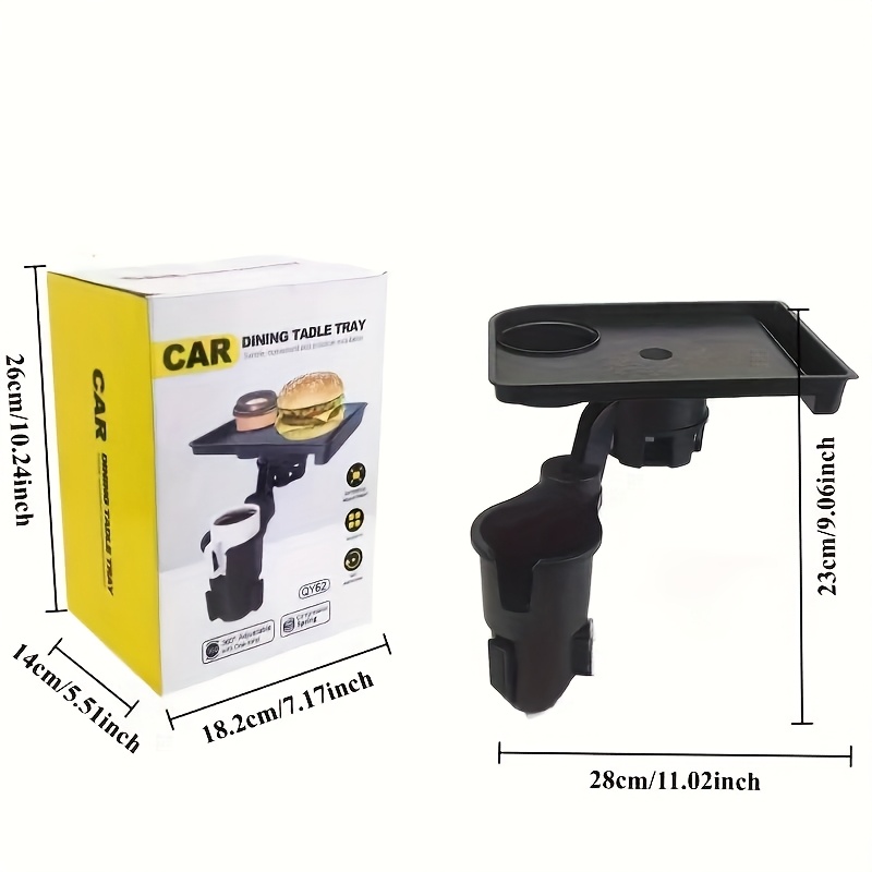 adjustable car cup holder with 360 rotating tray abs material   for secure beverage storage ideal for food and drink organization vehicle accessory   accessory durable car part drink tray for car drink cup holder car car cup holders drink cup holder Product details 7
