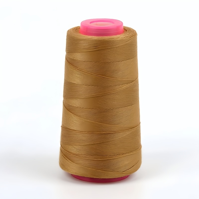 TEMU 1pc Heavy-duty Denim Thread Suitable For Jeans, Bags, Jackets & Thick Fabrics - Ginger /polyester Sewing Thread, Machine & Hand Sewing For