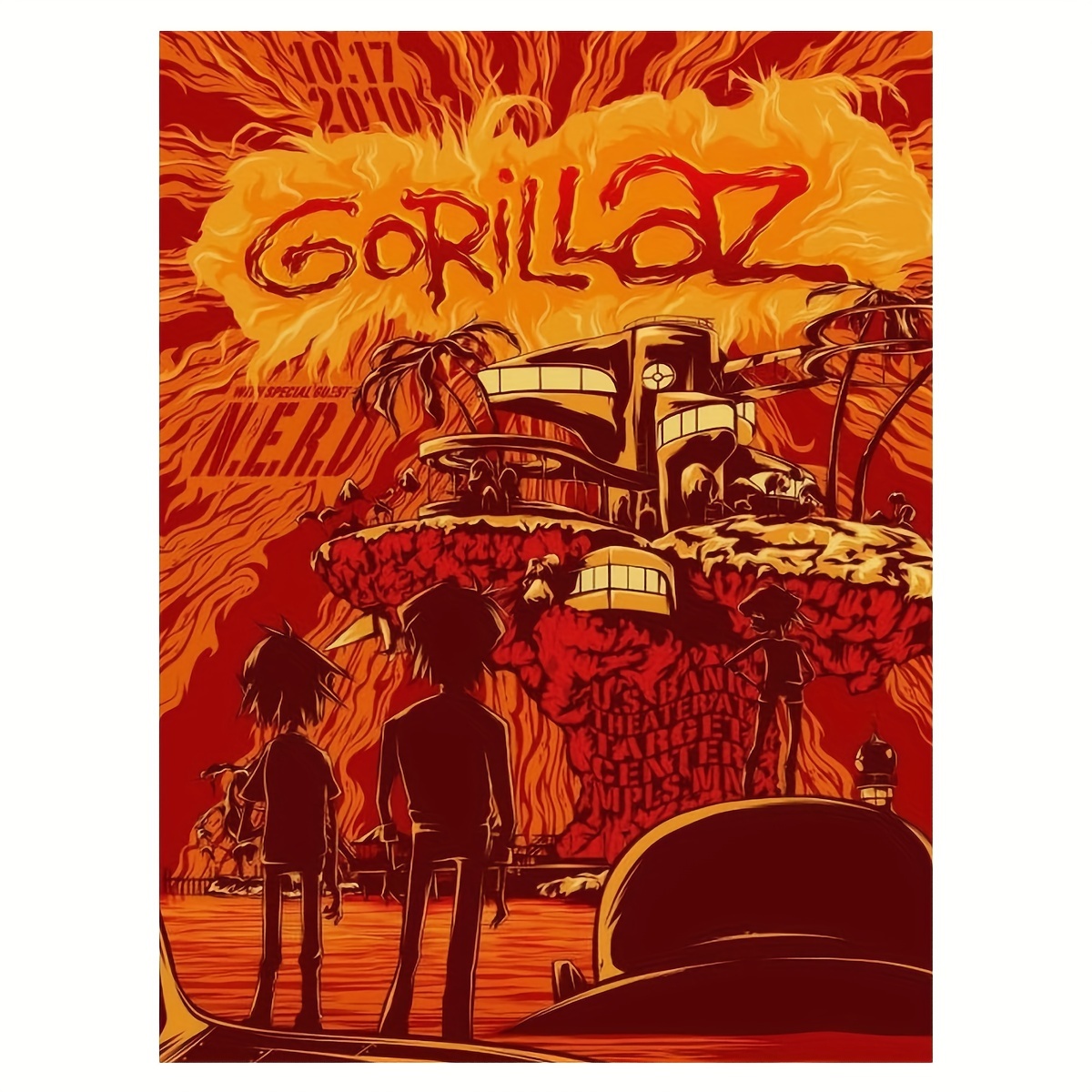 

Gorillaz Poster Music Poster Rock Band Posters Canvas Wall Art Living Room Posters Bedroom Painting 12x18inch (30x45cm)