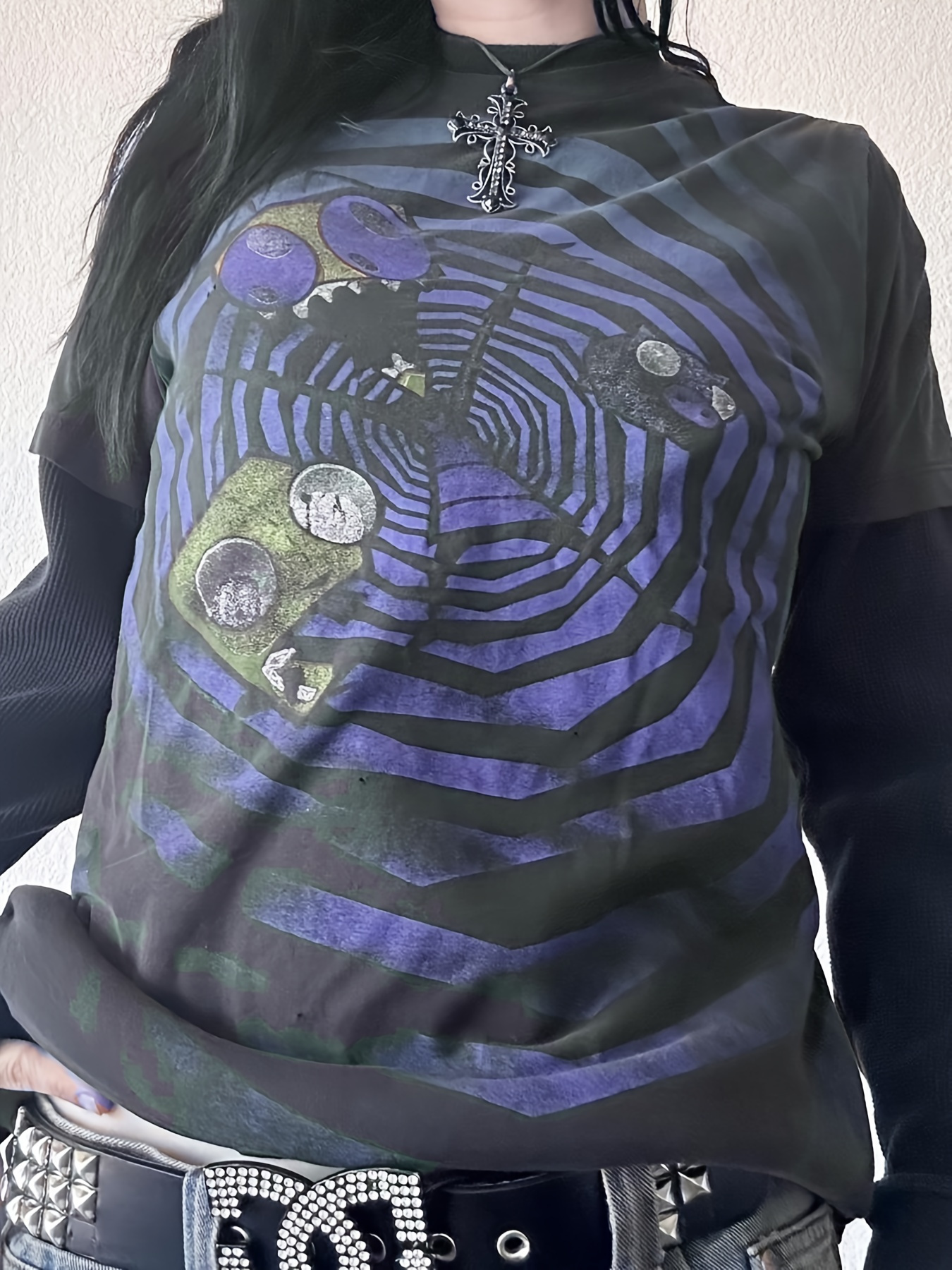 y2k fairy grunge graphic long sleeve t shirt women vintage