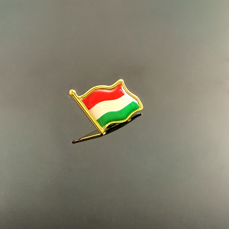 Hungarian Flag Brooch, Hungarian Flag Pin, Unisex Lapel Badge Suitable For Suits, Bags, And Clothing