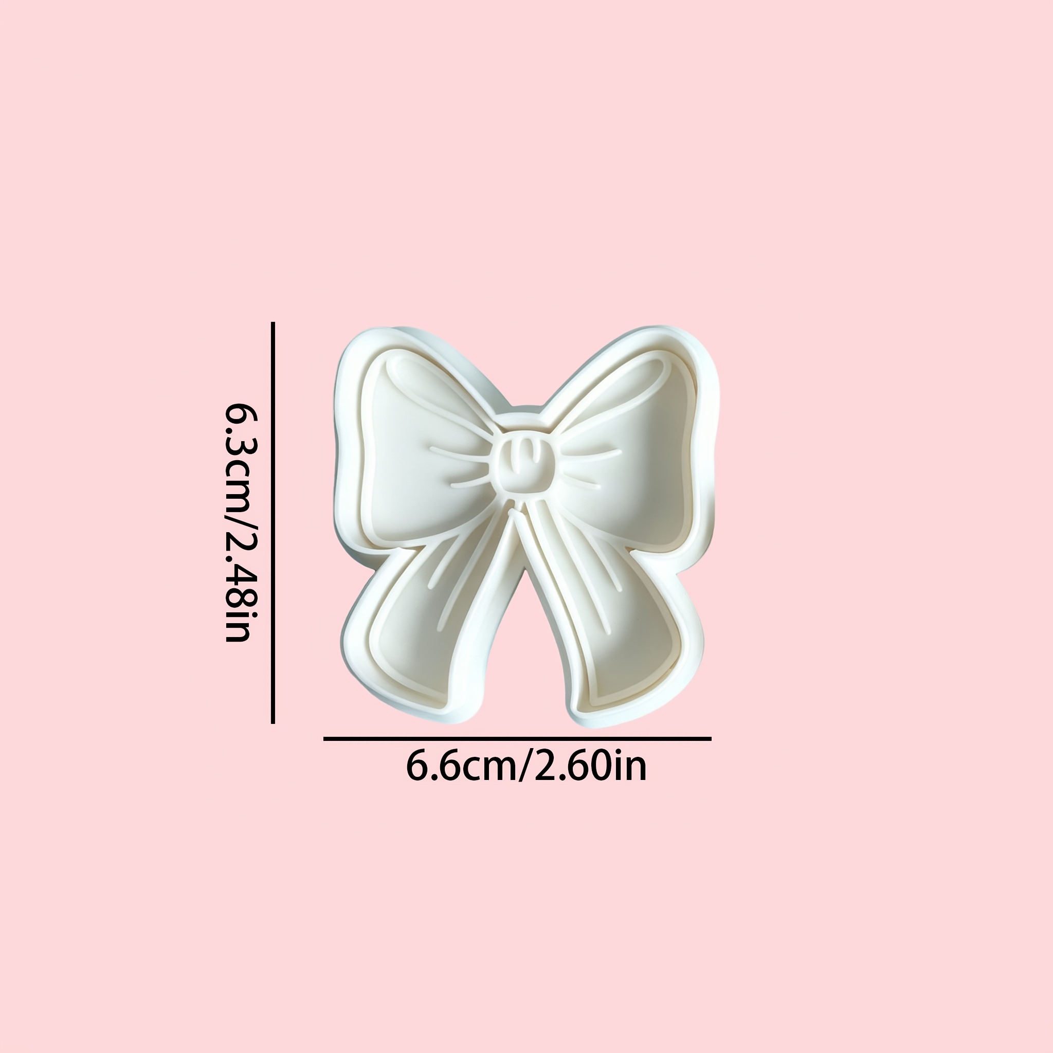 Image of 1pc Bowknot Cookie Cutter, Cake Decoration, Pressing - Perfect For Baking, Essential Baking Must-have, Cookie Decoration Supplies.