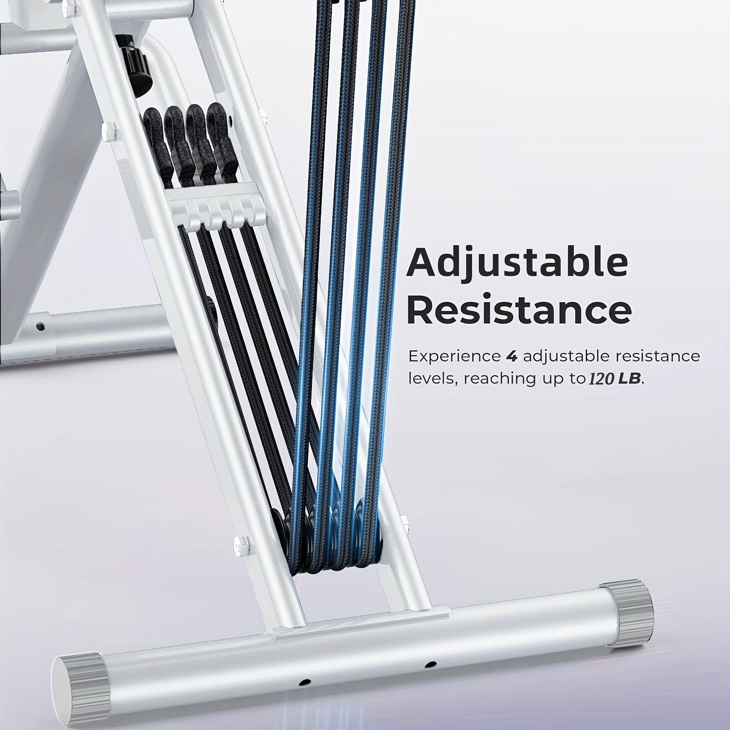 SRIFY Dual Hydraulic Rower, Foldable Squat Machine, Ab Trainer, With Resistance Bands, Quiet Cardio Machine, 6-in-1 Multi-Functional Full-Body Strength Training Equipment For Core, Arms, Abs, Glutes, Legs, Shoulders, Home Gym Low-Impact Excerise, Without Battery