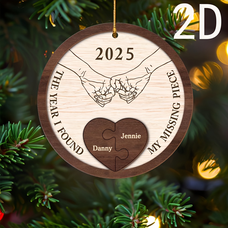 TEMU Personalized Christmas Commemorative Ornaments For Couples, "the Year What Was Lost", Boyfriend, Girlfriend, Husband, Wife Commemorative,