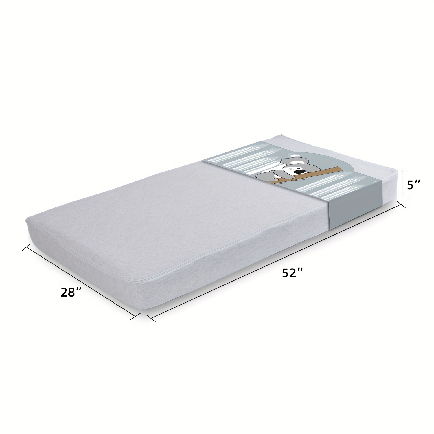 Image of Toddler Bed Mattress Child Bed Mattress For Kids Standard Crib Size Mattress, 100% Memory Foam, 132*71*12.7cm, Washable Cover (mattress)