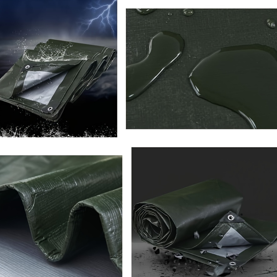 Extra Thick Green Waterproof Tarp Uv Tear Resistant Temu