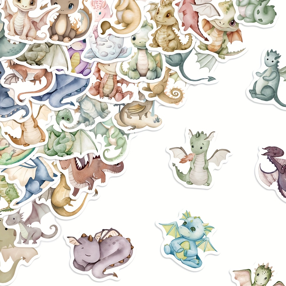 TEMU 52pcs Cartoon Water Bottle Stickers, -the-dark Cute High Quality Vinyl Stickers, , Phone Cases, Skateboards, Scrapbooks, Luggage, Mugs, Guitar Decorations