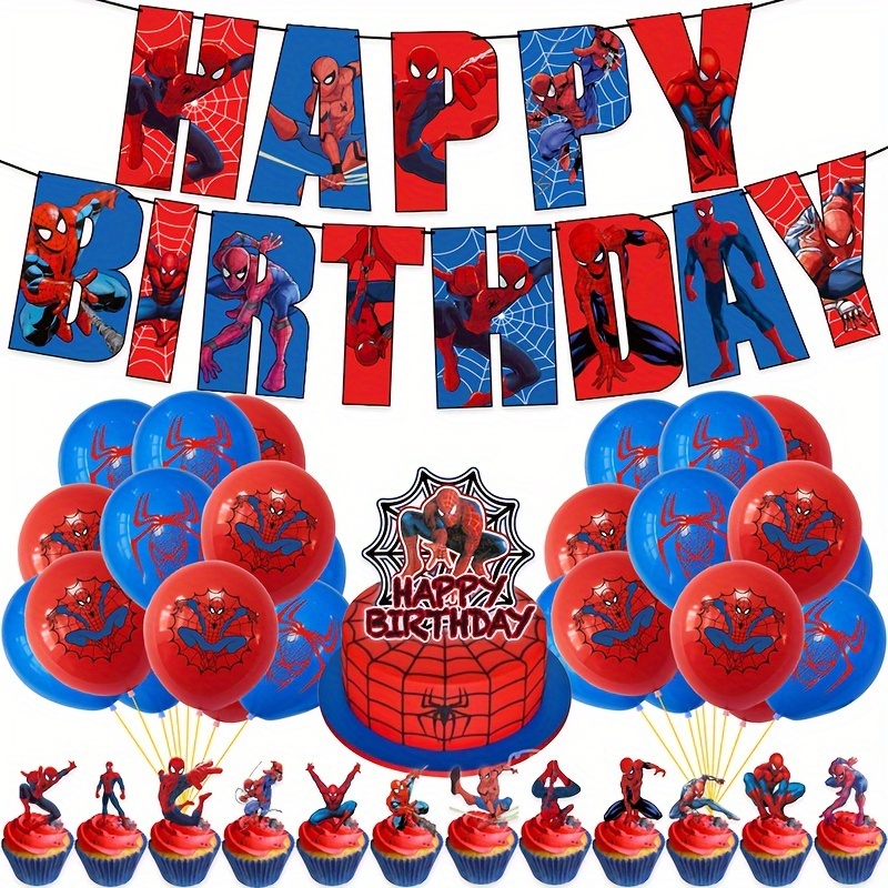 

Disney Spider-man 34-piece Party Piece - Includes Yoda Banner, Cake Toppers, Balloons & Invitations For Birthdays, Graduations & Celebrations