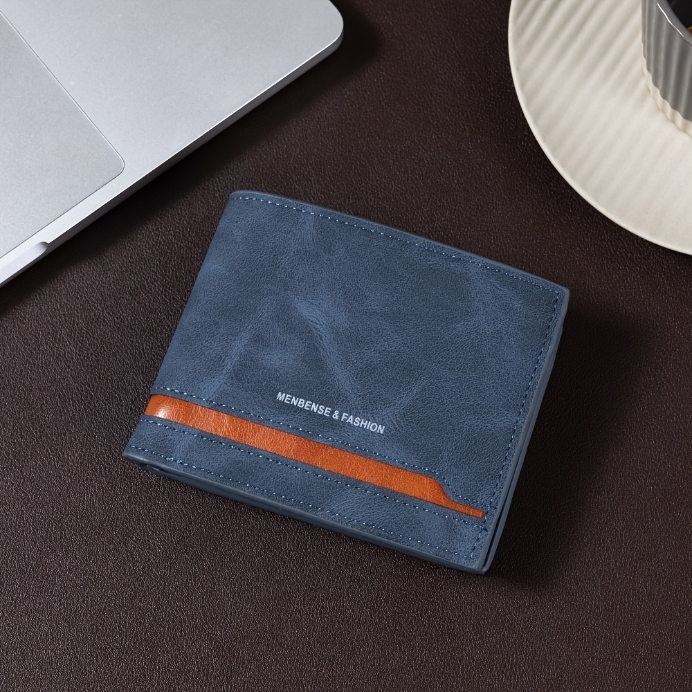 TEMU (40% Off) Men's Wallet - Bifold Holder Short Style, Thin And Portable With Large Capacity For Bank Cards, Id, Student Cards, Design, Trendy