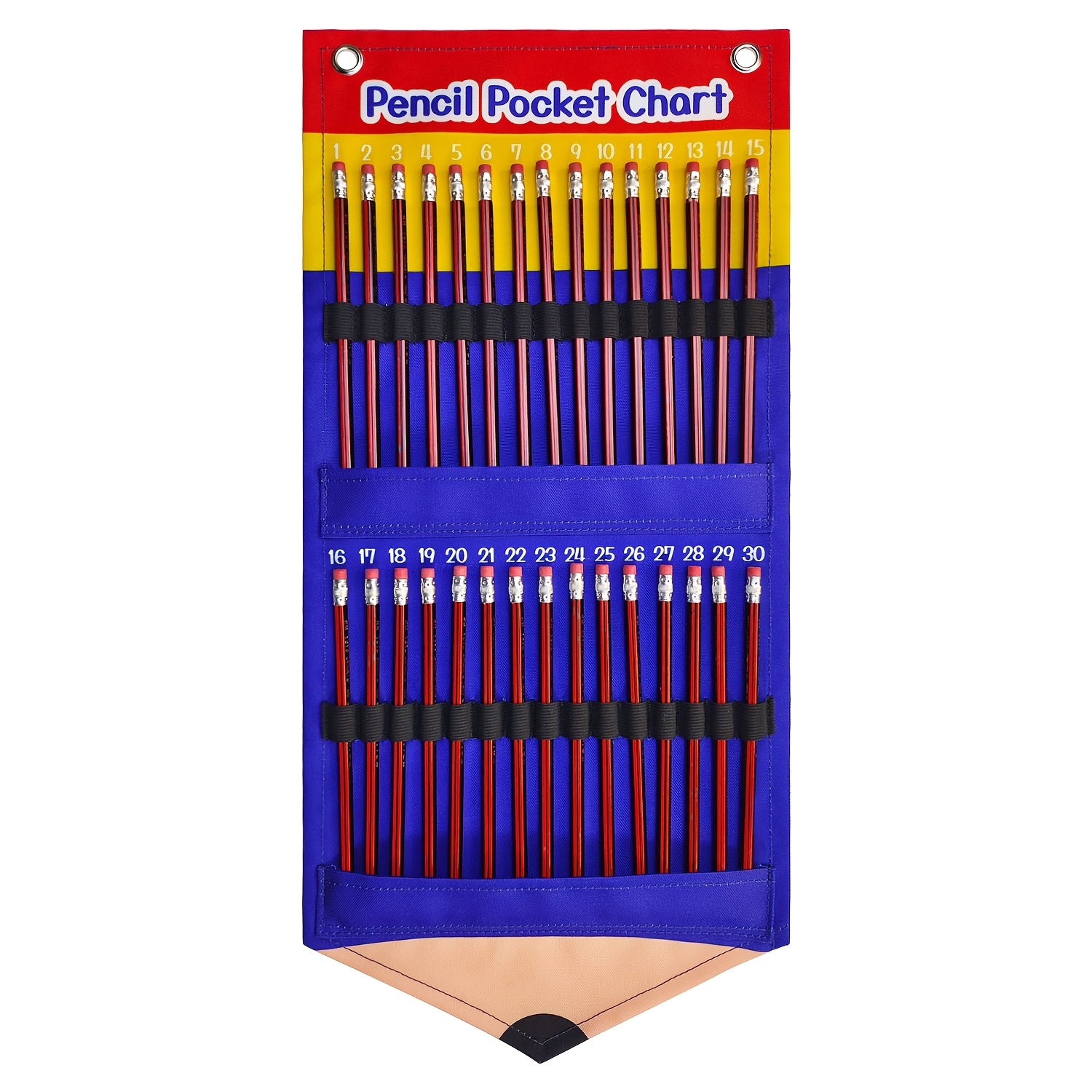 TEMU Numbered Pencil Parking Chart, Pencil Dispenser Storage Rack With Wall-mounted Pockets