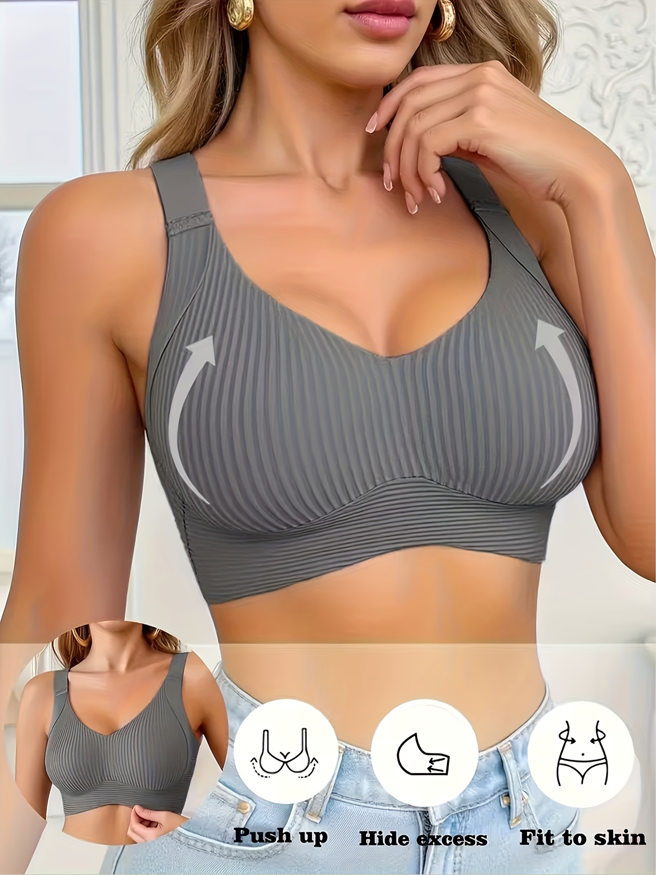 1pc lifting seamless underwear womens   gathering wireless bra collect auxiliary breast shockproof