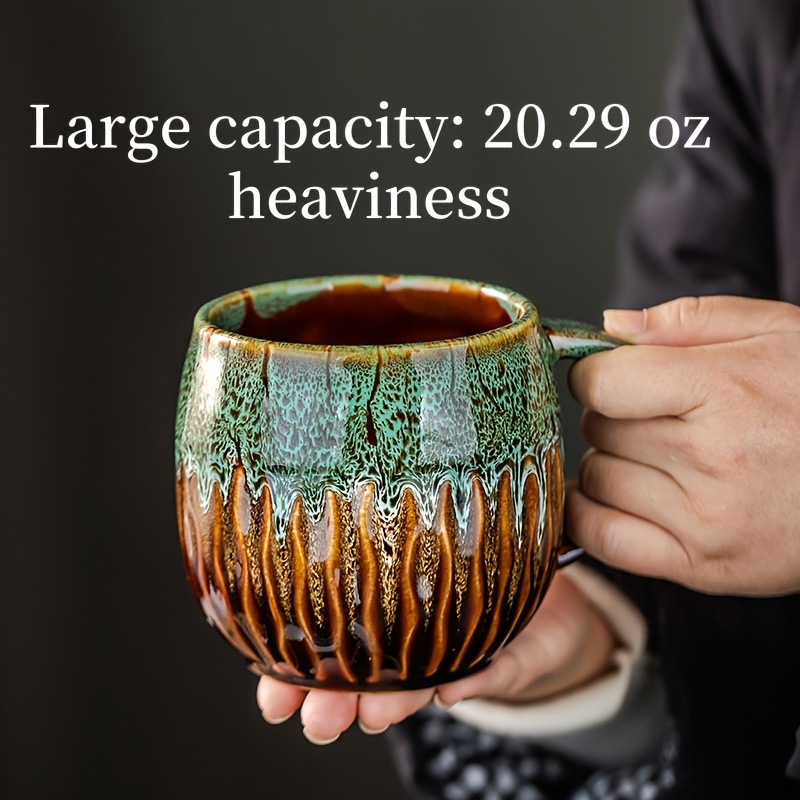 Creative Coffee Mug, 20.29oz, Large Capacity Mug for Coffee, Breakfast, or  Beer (Kiln-* Products May Have *; Each Mug of * * Have * Differences, but  All Are Perfect)