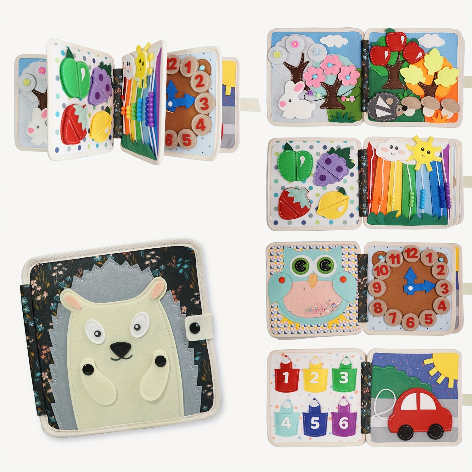 diy毛毡学习书-3d活动课堂互动故事书-课堂和家庭教育，年轻人学习玩具 商品详情 1