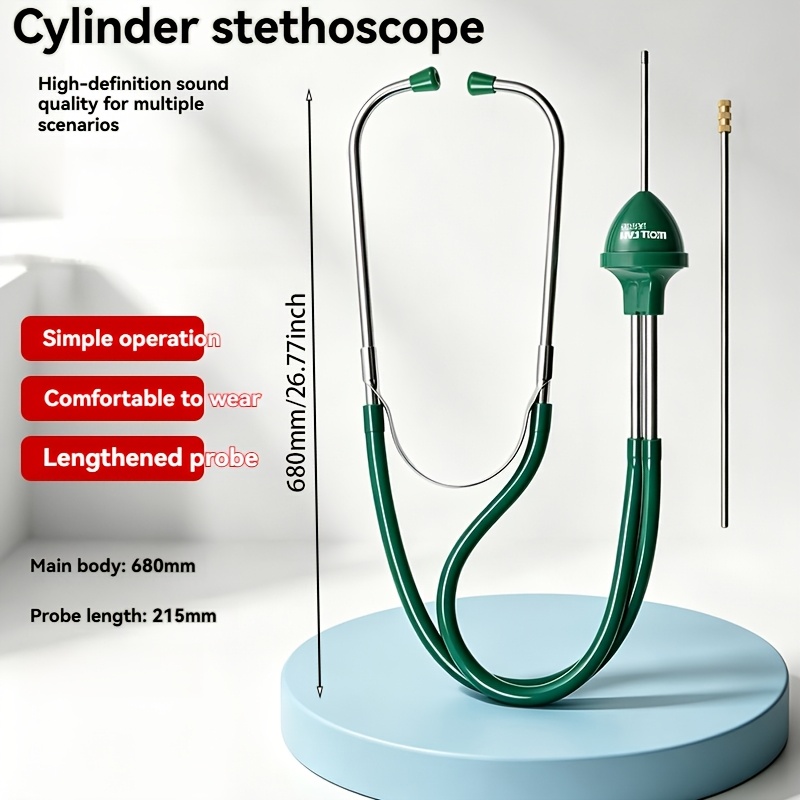 TEMU Automotive Cylinder Stethoscope Stethoscope Inspection Auto Repair Engine Cylinder Sound Earphone Style