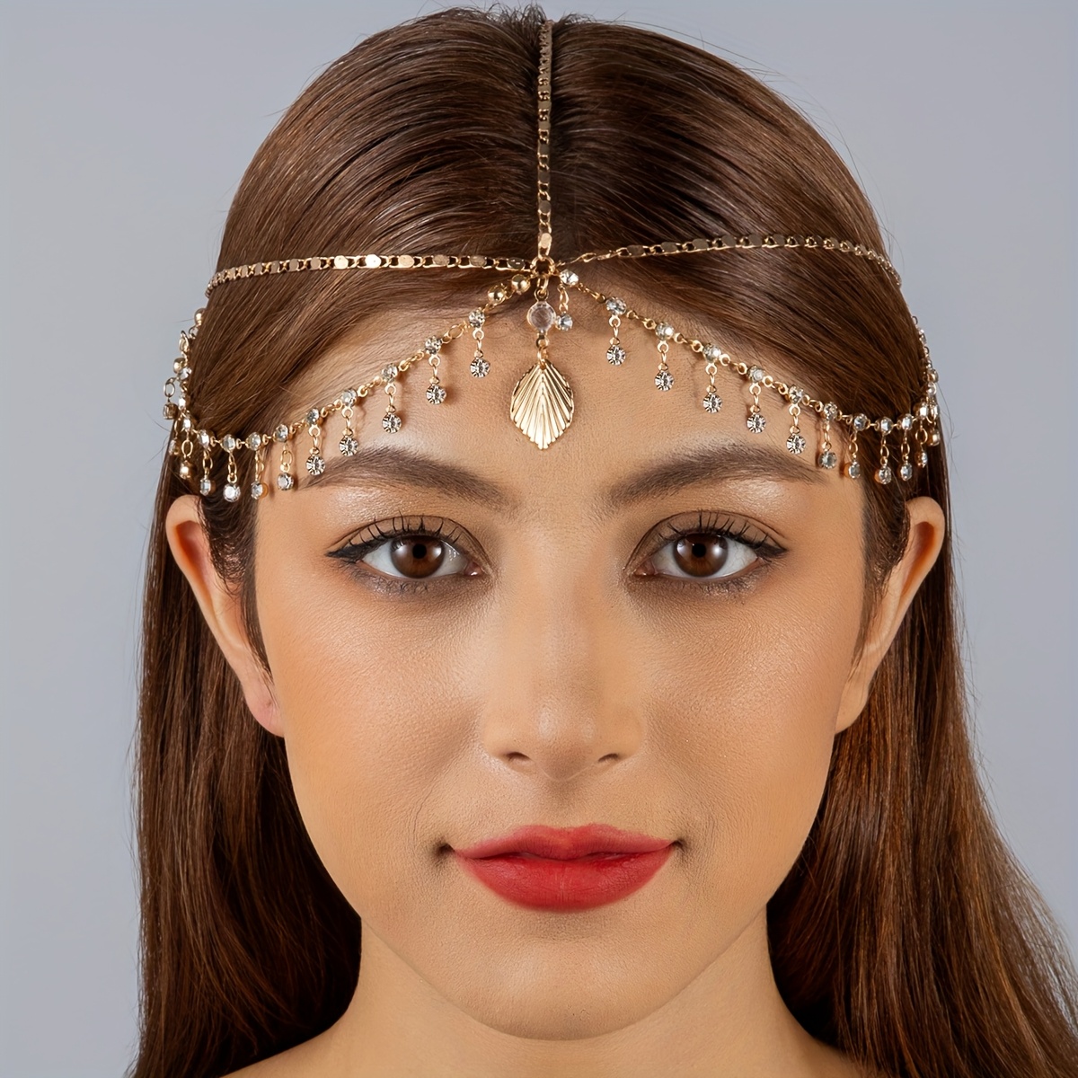 Image of A Stylish Bohemian Headpiece With Rhinestones, Perfect For Women's Dance Parties, Gatherings, And As A Gift For During Ramadan
