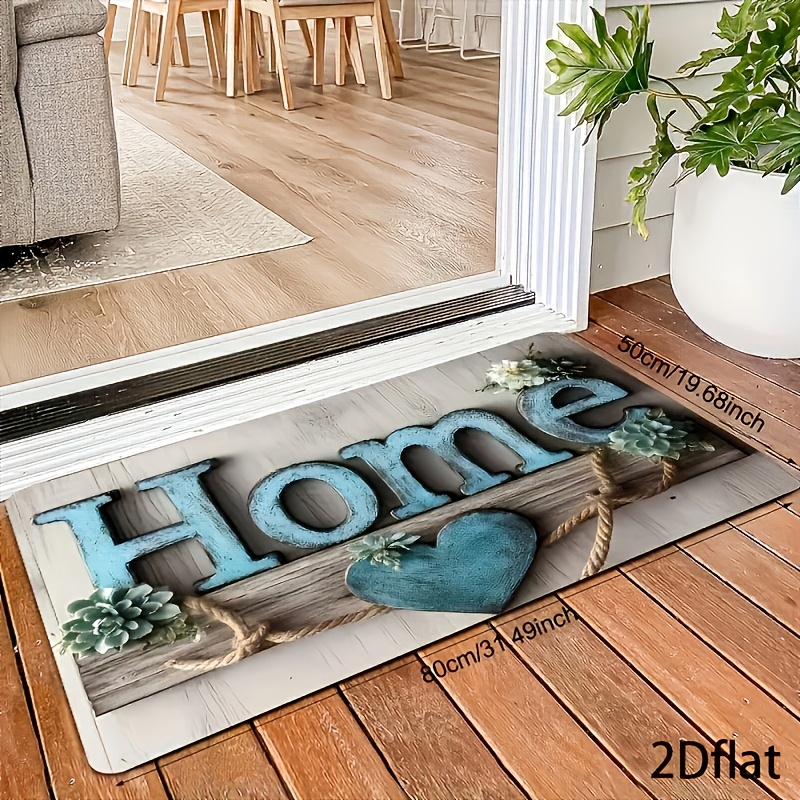E-shop 2D-Flachmatte Willkommensmatte, geeignet für Eingangsbereich, Schlafzimmer, Küche Badezimmer, vielseitige dekorative Bodenmatte, ideal für