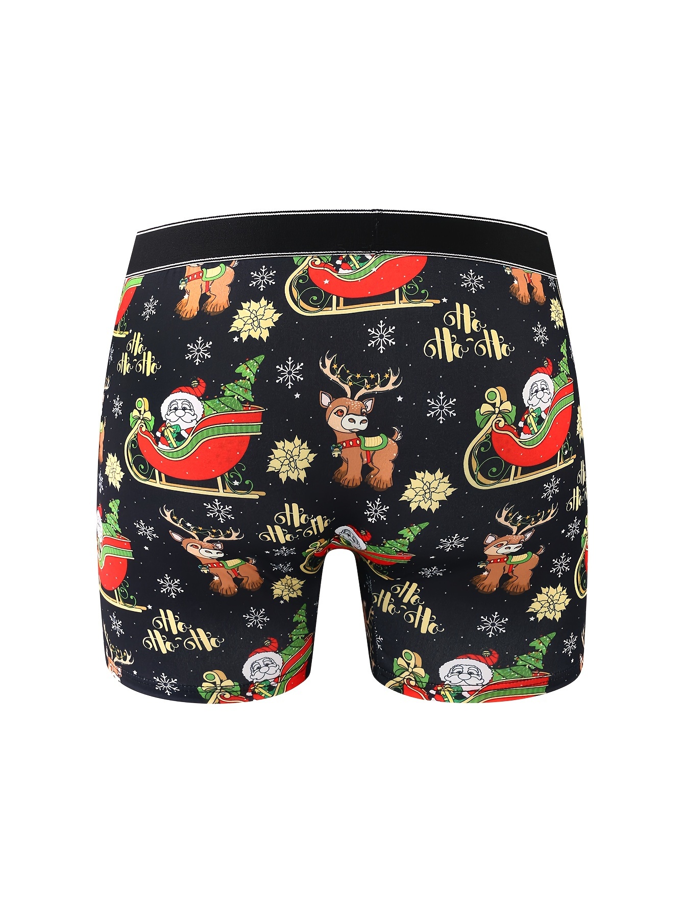 Fuzoiu Red Buffalo Plaid Merry Christmas Print Men's Swim Shorts,Quick