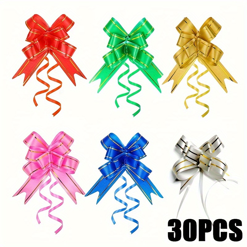 

30pcs Nœuds Cadeau - Nœuds de Ruban Colorés pour Fête, Anniversaire, Halloween, Décorations de Noël - Parfaits pour l'Artisanat & , Fournitures de Papeterie