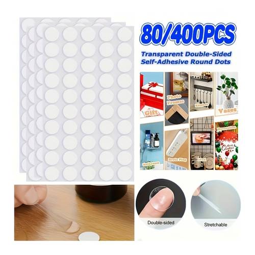 double sided dots sticky tack removable clear round reusable mounting stickers transparent tacky tape for wall hanging pictures balloon