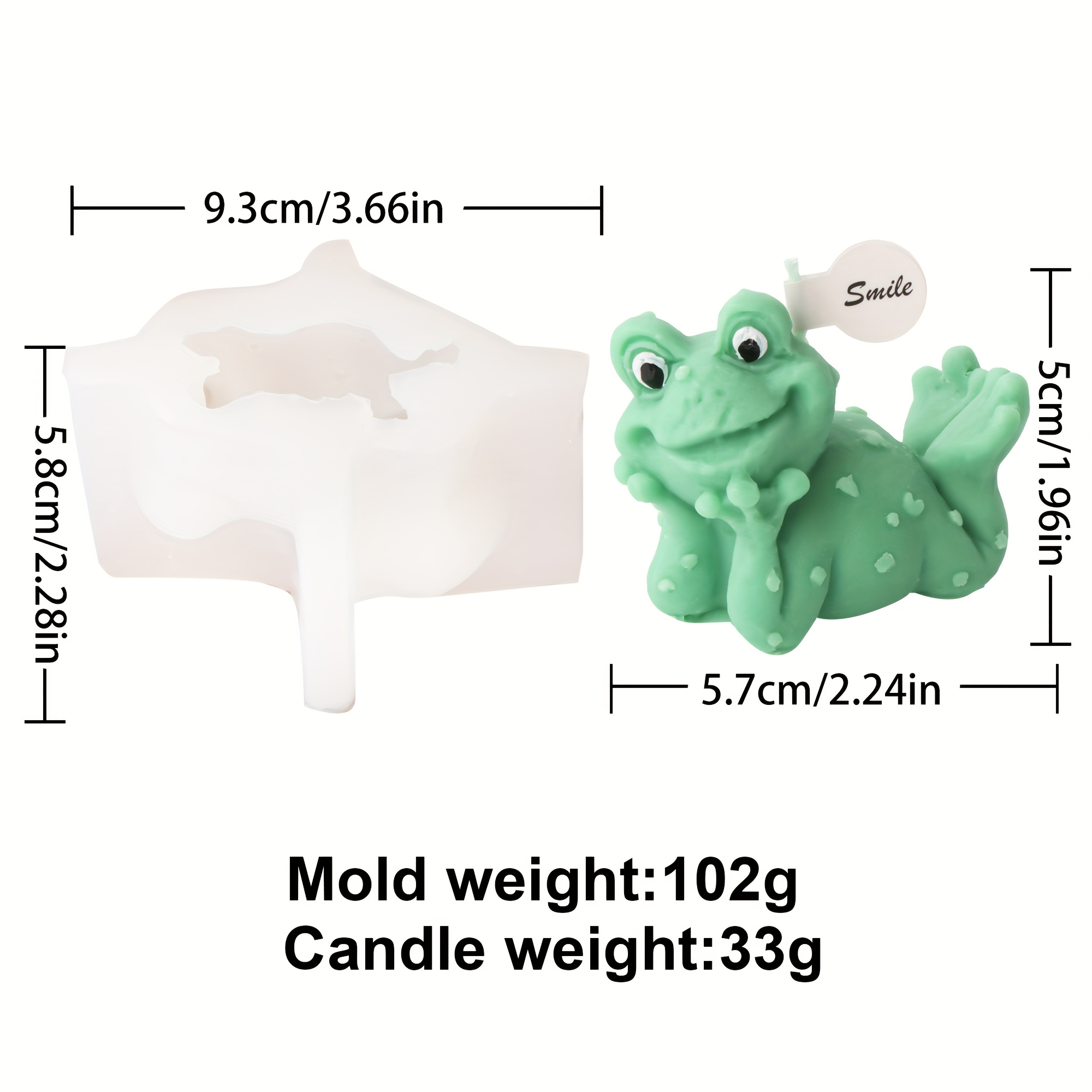 Compatible For - Cute Lying Frog Candle/resin/plaster Mold: -grade Silicone 3d Sitting Or Lying Frog Shape With Smooth Demold - For Epoxy Wax Clay Gypsum Casting (irregular Animal Mold)