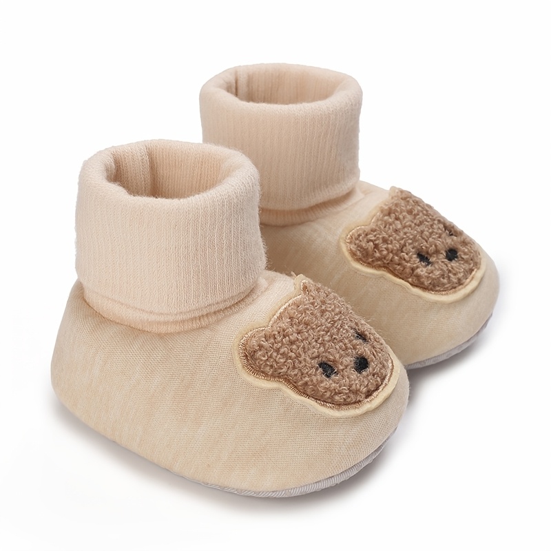 TEMU Baby Shoes Winter 0-1 Year Old Baby Sole Thickened Warm Non-slip Walking Shoes Socks