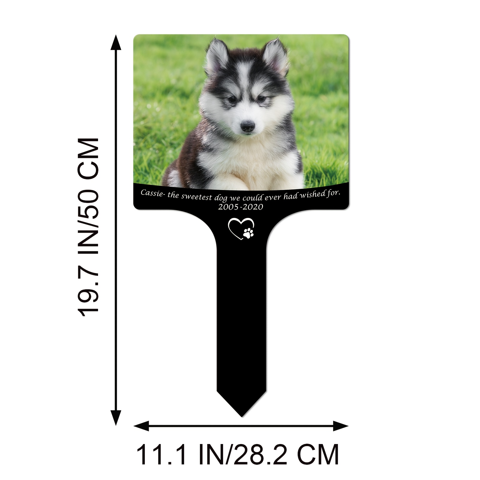 Customizable Personalized Dog Missing Memorial Garden Stake