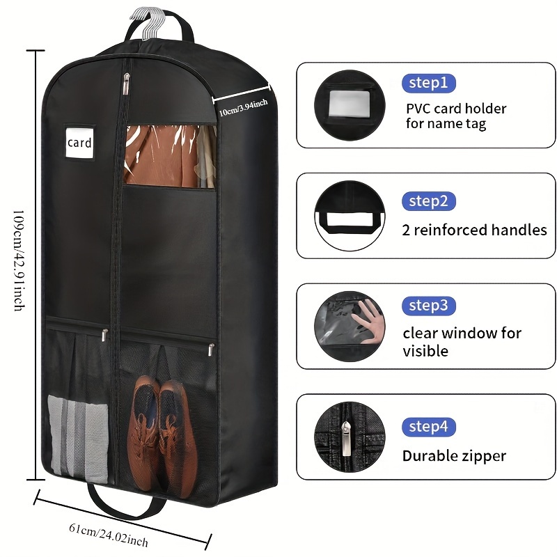 2pcs 43 suit dust cover bags window durable hanging clothes Temu