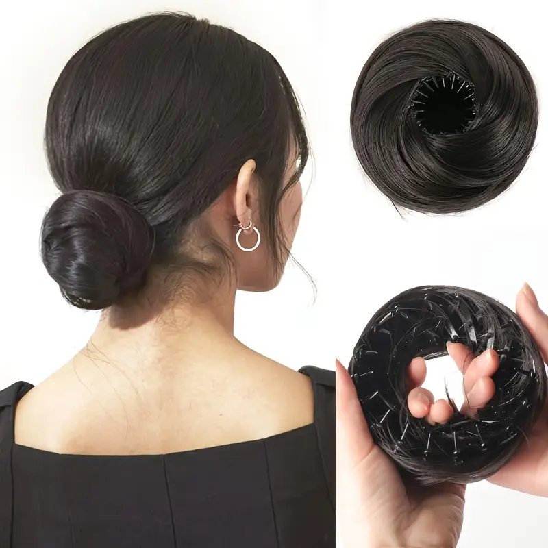 elegant women s magic hair bun maker 4 inch stretchable hair clip accessory high temperature fiber versatile for all hair types   effortless updos stylish updos elegant bun maker     accessories details 2