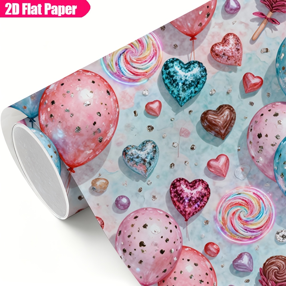 TEMU Opgerold cadeaupapier geschikt voor verjaardagen, bruiloften, Kerstmis, scrapbooking - Veelkleurig knutselpapier met glad oppervlak voor