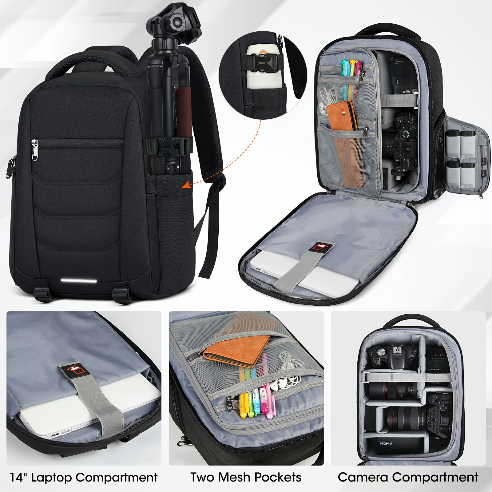 camera bag professional camera backpack dslr slr mirrorless Temu