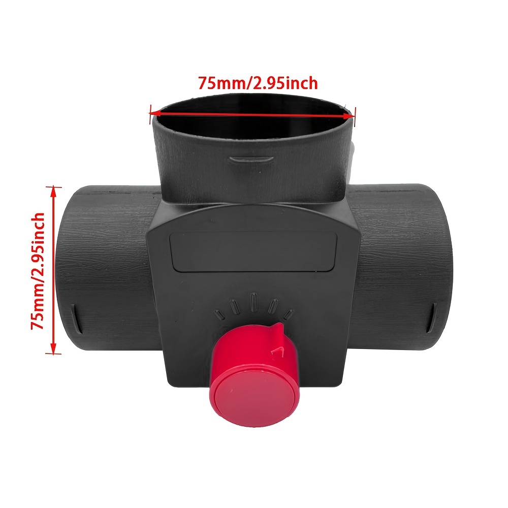 75mm High-end Valve Adjustable Air Heater Ventilation Duct T-shaped Branch Splitter Pipe Joint, Suitable For Cars, Trucks, Camping Vehicles For Rv Heater