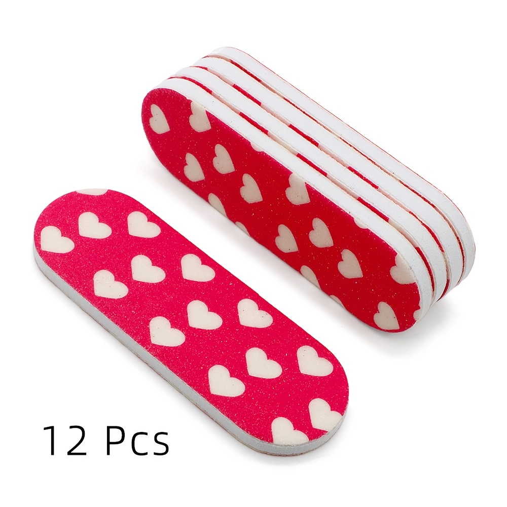 Image of 12/24pcs Nail Files Gifts Bulk Red Nail Files Emery Boards Bulk Women Customers Coworkers Staff