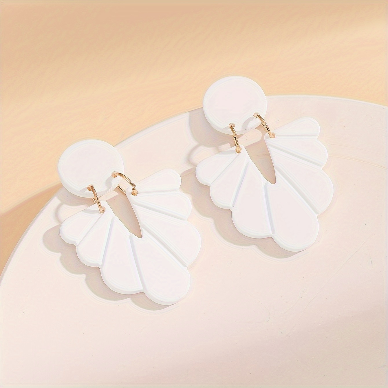 

Chic Dangle Earrings Milky Leaf Design Match Daily Outfits Party Accessories Casual Dating Decor Spring Summer Jewelry