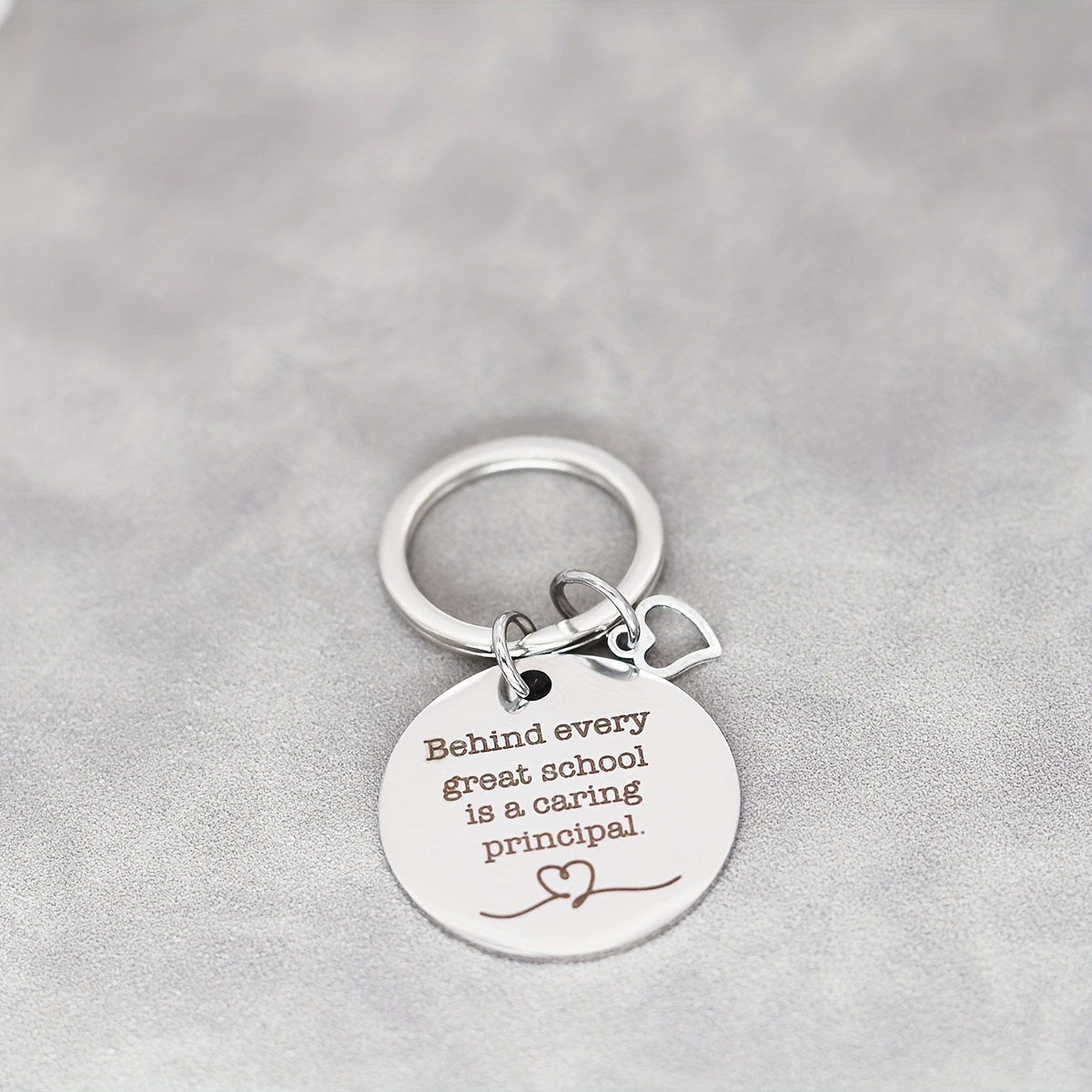 

Steel Appreciation Keychain - "behind Is A " Engraved Keyring For