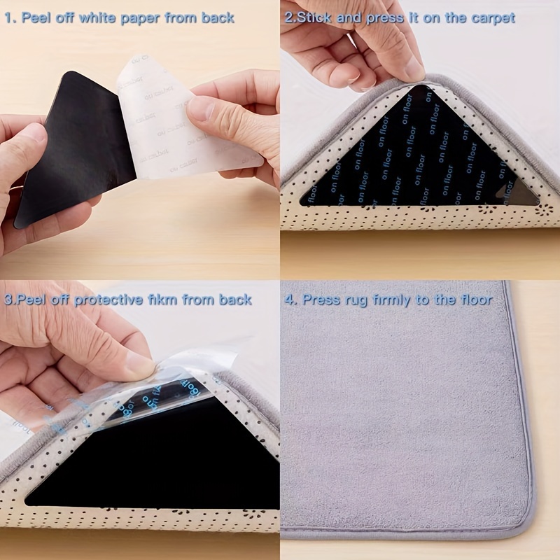 "multi surface" Heavy duty Triangle Rug Grips Non slip Pads Temu