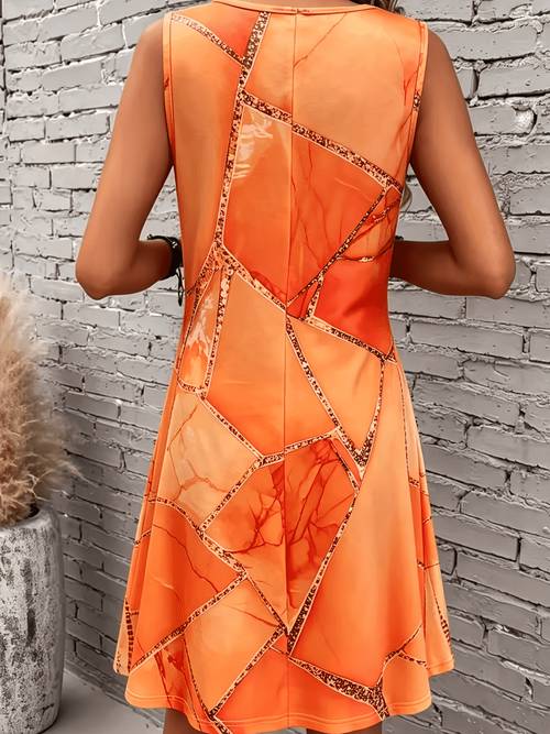 standard size womens fashion printed tank dress