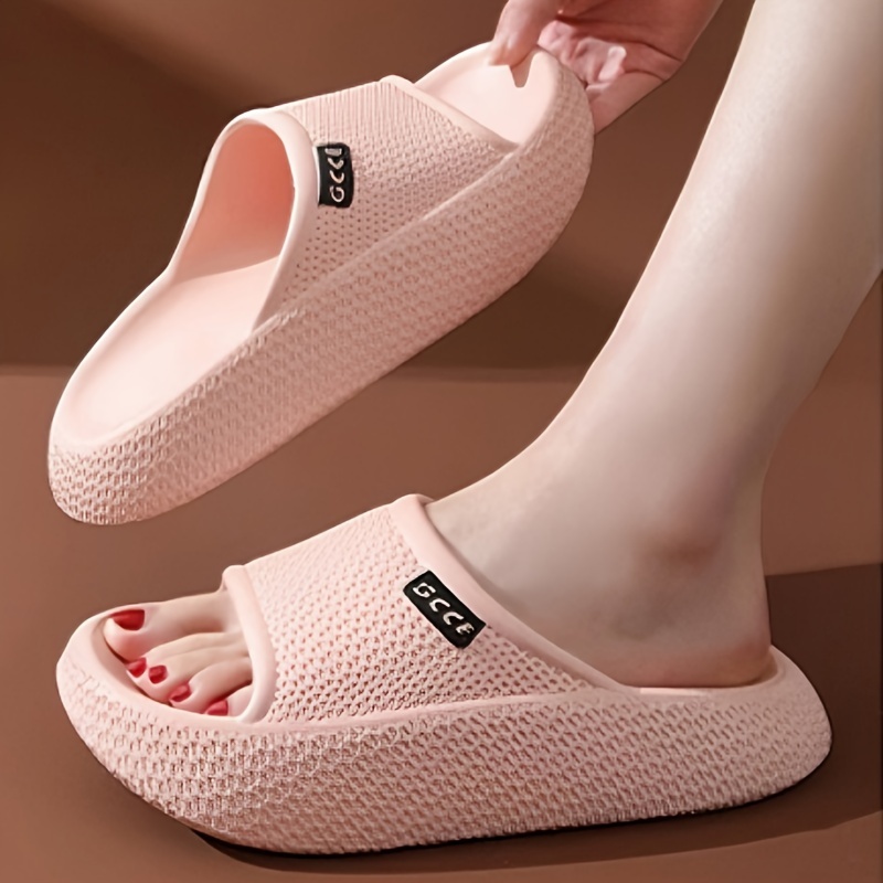 Women's Eva Pillow Slides Solid Color Soft Sole Wear - Temu
