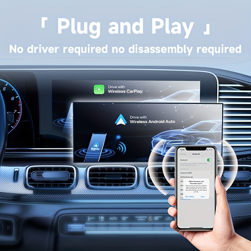 item picture 2 in 1     auto adapter   carplay dongle converter fast   no delay   for iphone   with usb usb c   carplay for   car audio upgrade   accessory