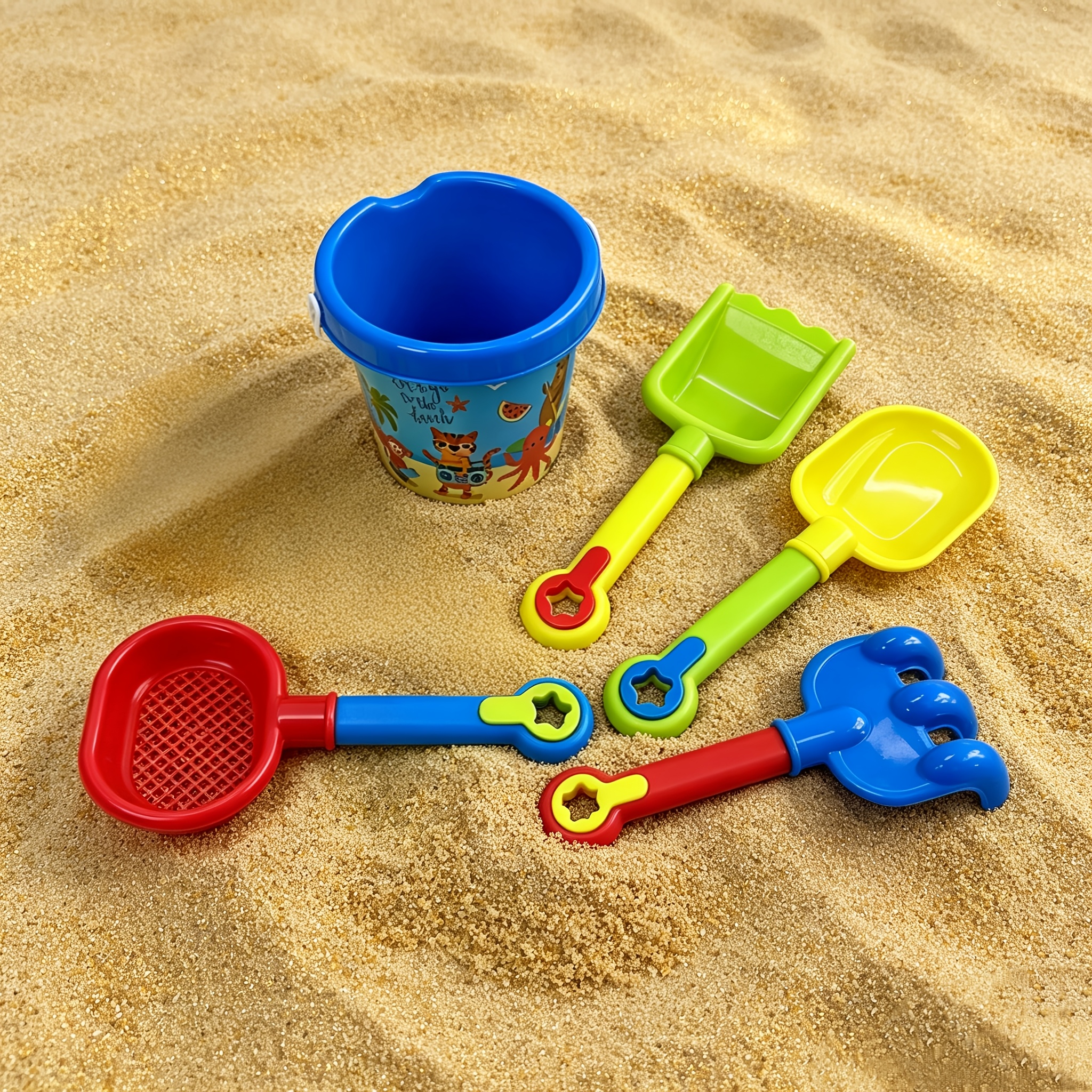 Dopamine-Colored Sand Play Set with Portable Bucket