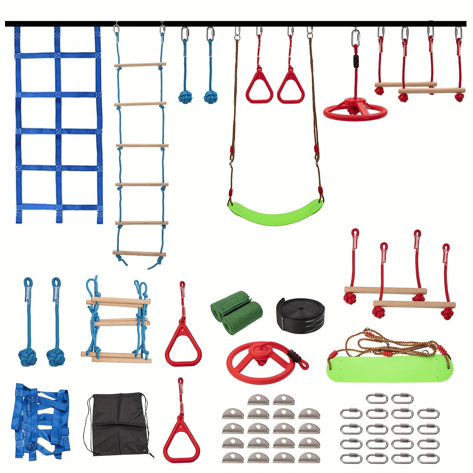 

Lilypelle Ninja Warrior Obstacle Course, Ninja Kit, Durable Equipment