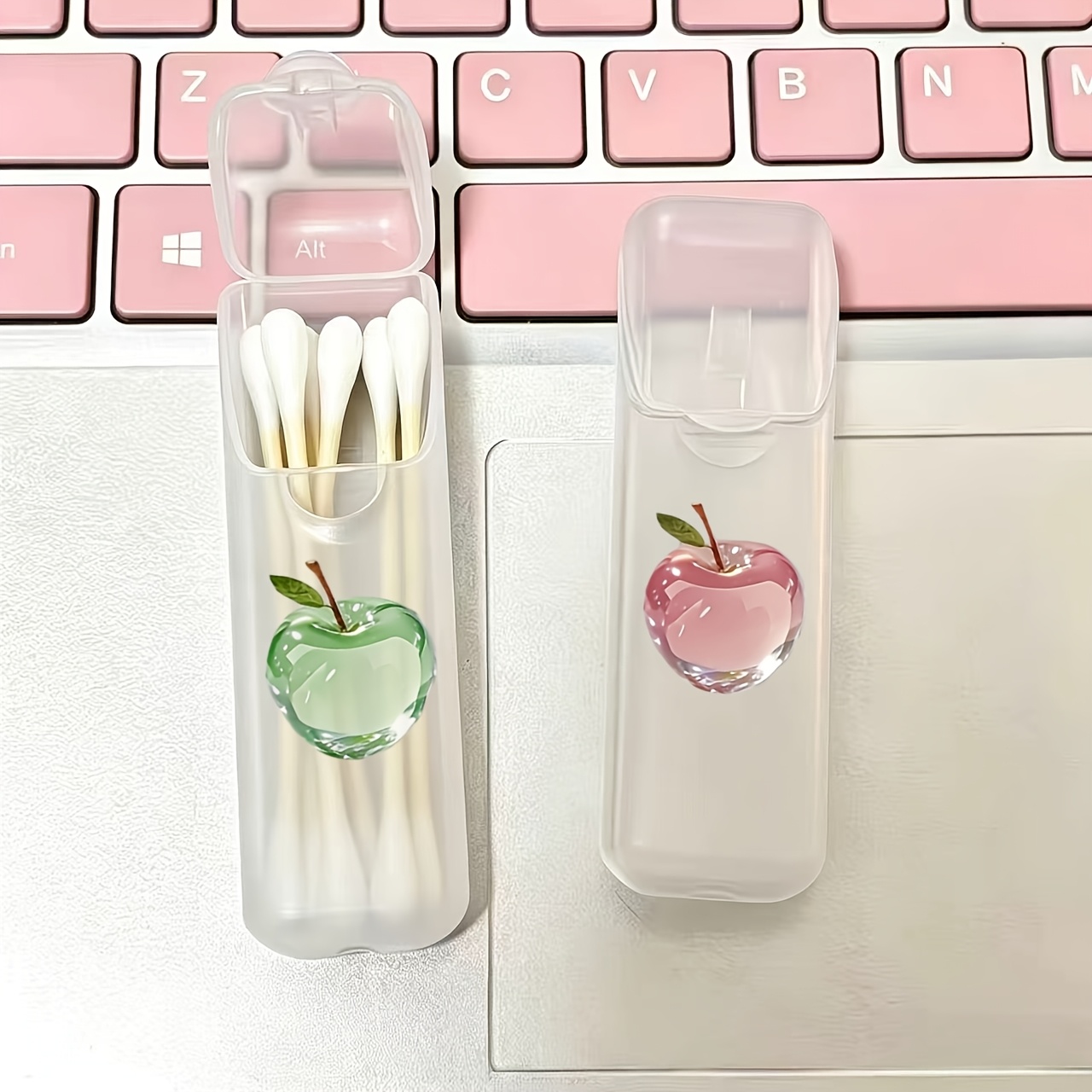 2pcs Beautiful Apple-Patterned Portable Travel Organizers